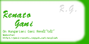 renato gani business card